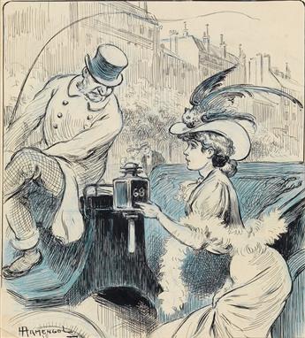 (FRENCH CARTOONS.) Portfolio of Belle Époque illustrations.